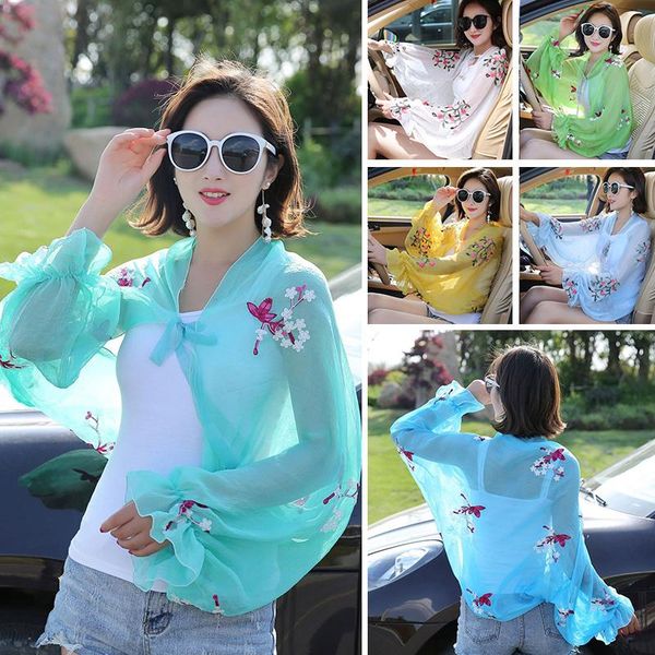 scarves women long sleeve scarf fashion shawls summer breathable chiffon embroidered flowers sunscreen shawl silk, Blue;gray
scarves women long sleeve scarf fashion shawls summer breathable chiffon embroidered flowers sunscreen shawl silk, Blue;gray