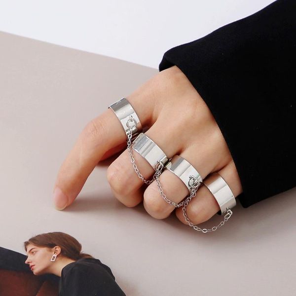 cluster rings punk hip multi-layer chain for women adjustable chains four open finger ring couples siamese engagement 2021, Golden;silver
cluster rings punk hip multi-layer chain for women adjustable chains four open finger ring couples siamese engagement 2021, Golden;silver