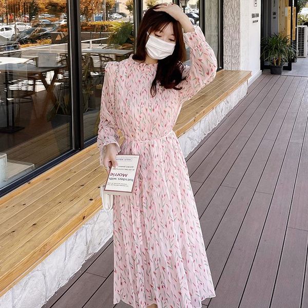 casual dresses pink printed chiffon long sleeved plus large size oversize korean fashion kawaii women's elegant autumn 2021 clothing, Black;gray
casual dresses pink printed chiffon long sleeved plus large size oversize korean fashion kawaii women's elegant autumn 2021 clothing, Black;gray