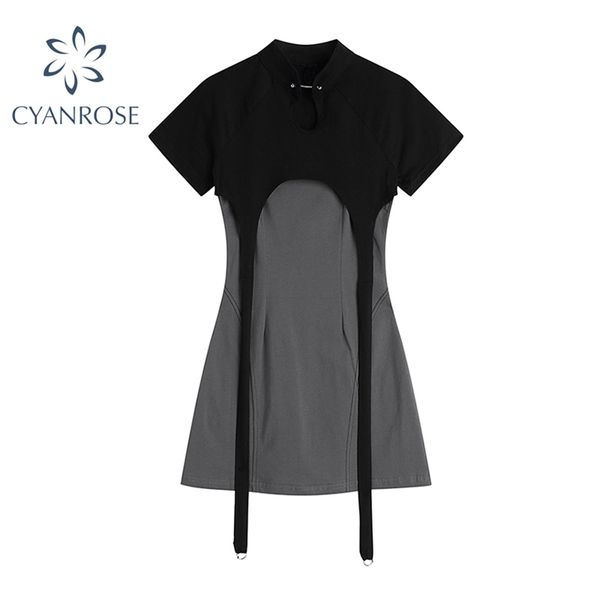 streetwear two pieces dresses sets women simple short sleeve grey and trendy solid basic spaghetti strap mini vestiods 210430, Black;gray
streetwear two pieces dresses sets women simple short sleeve grey and trendy solid basic spaghetti strap mini vestiods 210430, Black;gray