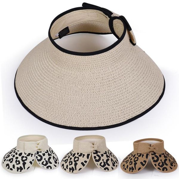 wide brim hats fashion summer leopard print visors hat sun large beach straw chapeau femme uv protection cap, Blue;gray
wide brim hats fashion summer leopard print visors hat sun large beach straw chapeau femme uv protection cap, Blue;gray