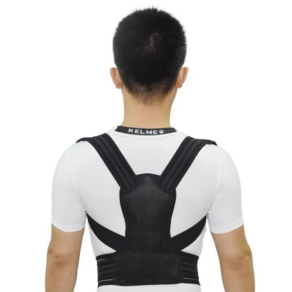 back support men and women shoulder posture corrector adjustable sports safety straight, Black;blue
back support men and women shoulder posture corrector adjustable sports safety straight, Black;blue
