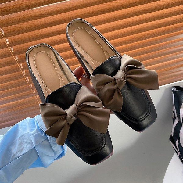 spring oversized bowknot square toe low-heel woman slippers slip on loafers mules flip flops casual shoes slides for women, Black
spring oversized bowknot square toe low-heel woman slippers slip on loafers mules flip flops casual shoes slides for women, Black