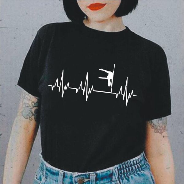 pole dance heartbeat harajuku t shirt women summer casual t-shirt clothing short sleeve tee femme women's, White
pole dance heartbeat harajuku t shirt women summer casual t-shirt clothing short sleeve tee femme women's, White