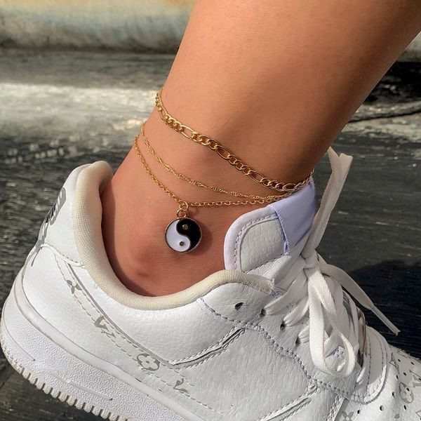 anklets chinese tai chi pendant anklet bracelet on the leg punk charms ankle set for women 2021 fashion foot chain jewelry gift, Red;blue
anklets chinese tai chi pendant anklet bracelet on the leg punk charms ankle set for women 2021 fashion foot chain jewelry gift, Red;blue