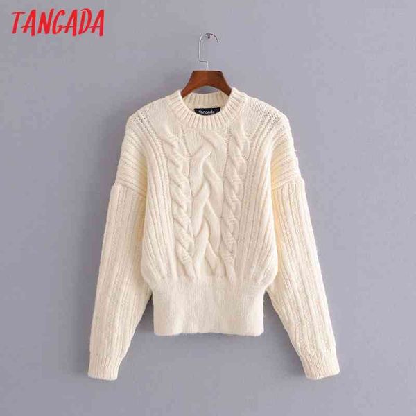 women winter beige twist knitted sweater jumper o neck female elegant pullovers chic 3h81 210416, White;black
women winter beige twist knitted sweater jumper o neck female elegant pullovers chic 3h81 210416, White;black