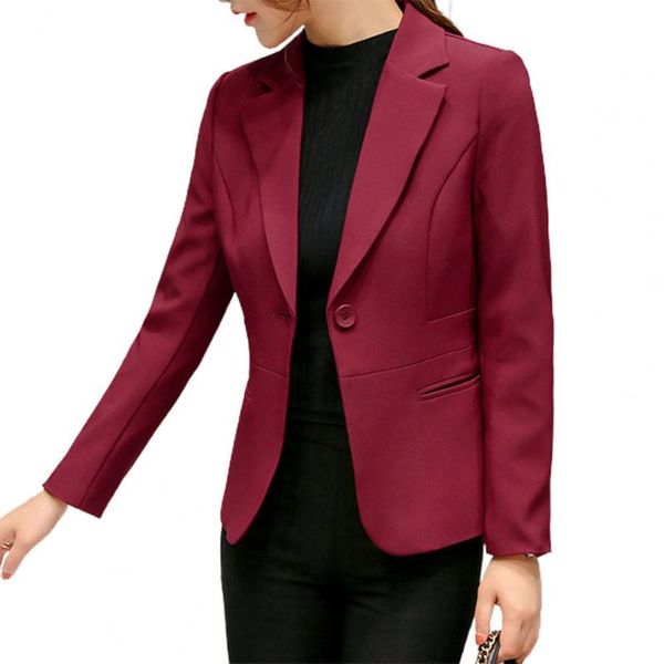 women's suits & blazers office lady blazer solid color one button autumn turndown collar pockets coat for daily wear, White;black
women's suits & blazers office lady blazer solid color one button autumn turndown collar pockets coat for daily wear, White;black
