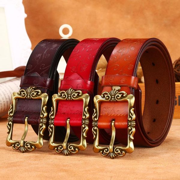 belts retro button print cowhide wide belt women's leather all-around, Black;brown
belts retro button print cowhide wide belt women's leather all-around, Black;brown