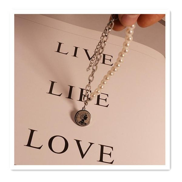 link, chain fashion pearls geometric pendants bracelet for women round portrait charm design jewelry gift twb, Black
link, chain fashion pearls geometric pendants bracelet for women round portrait charm design jewelry gift twb, Black