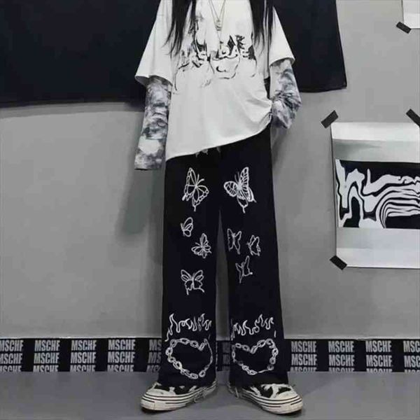 alt harajuku trousers high waist women pant oversized emo punk rave streetwear quality clothing grunge, Black;white
alt harajuku trousers high waist women pant oversized emo punk rave streetwear quality clothing grunge, Black;white
