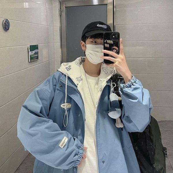 men's jackets fake two jacket men women spring hip-hop loose casual handsome korean trend all-match high street hooded student coats, Black;brown
men's jackets fake two jacket men women spring hip-hop loose casual handsome korean trend all-match high street hooded student coats, Black;brown