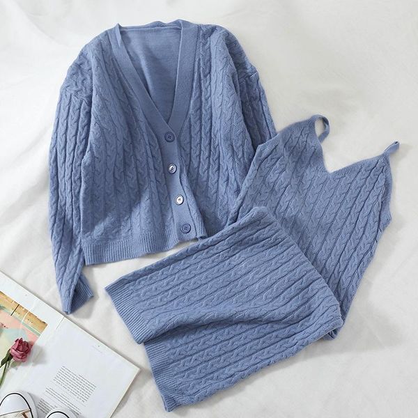 women's two piece pants 2021 fashion set strap v-neck classic medium long knit dress +cardigan single row button sweater coat, White
women's two piece pants 2021 fashion set strap v-neck classic medium long knit dress +cardigan single row button sweater coat, White