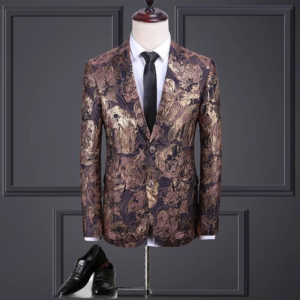 men's suits & blazers balzer fashion floral slim fit single breasted blazer male party club wedding jacekt casual outfit, White;black
men's suits & blazers balzer fashion floral slim fit single breasted blazer male party club wedding jacekt casual outfit, White;black