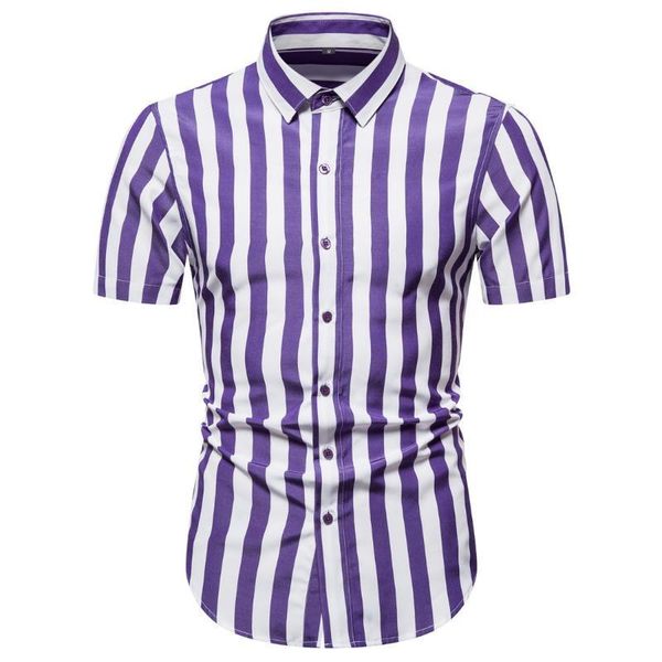 men's casual shirts personality stripe print short sleeve blouse male fashion slim summer arrival q4do, White;black
men's casual shirts personality stripe print short sleeve blouse male fashion slim summer arrival q4do, White;black