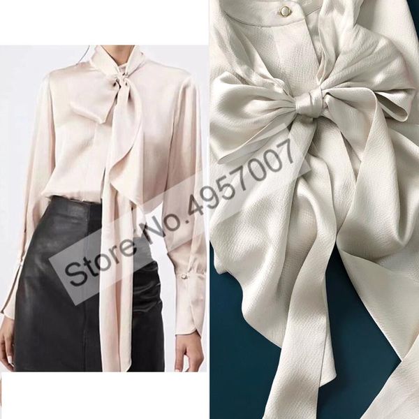 women's blouses & shirts high-end silk satin long sleeve ribbon neckties blouse shirt - elfbop store on sale, White
women's blouses & shirts high-end silk satin long sleeve ribbon neckties blouse shirt - elfbop store on sale, White
