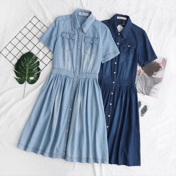 Summer Denim Fashion Casual Single Womens Dresses Breasted Slim Long Elegant Office Vintage Vestidos Short Sleeves Jeans, Black;gray
Summer Denim Fashion Casual Single Womens Dresses Breasted Slim Long Elegant Office Vintage Vestidos Short Sleeves Jeans, Black;gray
