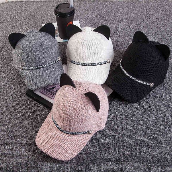 women winter caps fashion woman knitting baseball cap cute cat ear baseball caps casual letter band visor, Blue;gray
women winter caps fashion woman knitting baseball cap cute cat ear baseball caps casual letter band visor, Blue;gray