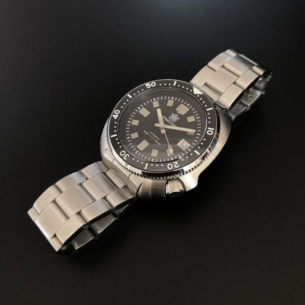 steeldive men vintage stainless steel dive watch 200m water resistant ceramic bezel automatic movement wristwatch wristwatches, Slivery;brown
steeldive men vintage stainless steel dive watch 200m water resistant ceramic bezel automatic movement wristwatch wristwatches, Slivery;brown