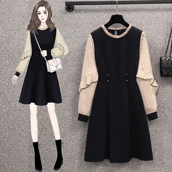 casual dresses dress women clothes large size 's style of fat sister in spring 73fm, Black;gray
casual dresses dress women clothes large size 's style of fat sister in spring 73fm, Black;gray