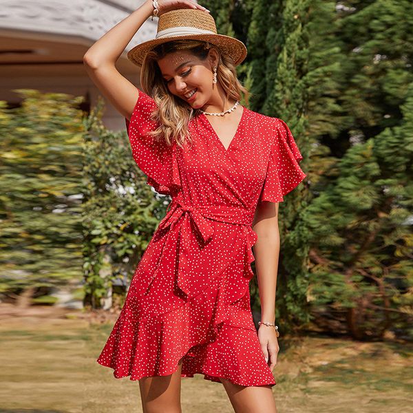 women dress 2021 new floral printed summer butterfly sleeve v-neck ruffled a-line dresses for female holidays chiffon dress, Black;gray
women dress 2021 new floral printed summer butterfly sleeve v-neck ruffled a-line dresses for female holidays chiffon dress, Black;gray