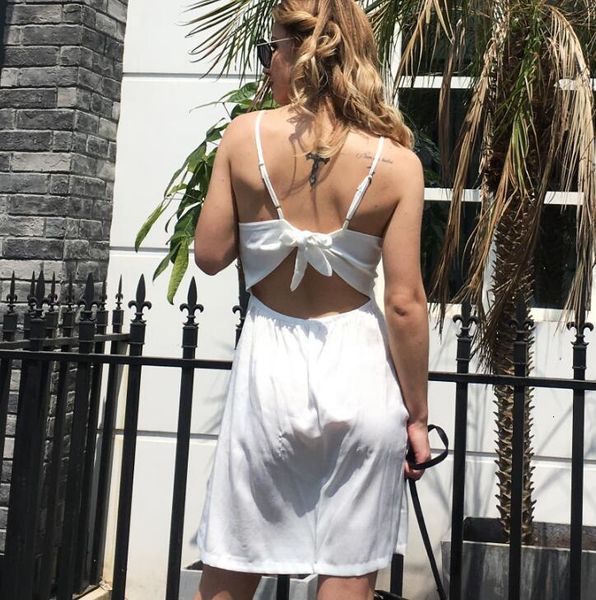 spaghetti strap backless female fashion solid a line vintage for summer party dress women, Black;gray
spaghetti strap backless female fashion solid a line vintage for summer party dress women, Black;gray