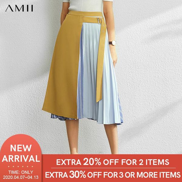 skirts amii minimalism fashion splice denim skirt spring summer women's high waist pleated female 11970291, Black
skirts amii minimalism fashion splice denim skirt spring summer women's high waist pleated female 11970291, Black