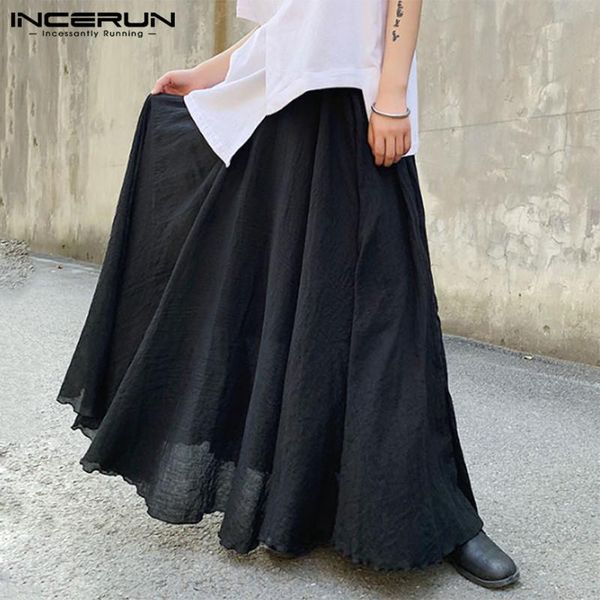 fashion men skirts solid color streetwear elastic waist korean style bottoms baggy loose chic s-5xl incerun men's pants, Black
fashion men skirts solid color streetwear elastic waist korean style bottoms baggy loose chic s-5xl incerun men's pants, Black