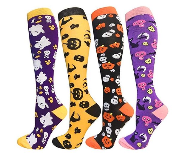 men's socks halloween little ghost pumpkin skull personality trend calf compression men and women sports riding running quick-drying, Black
men's socks halloween little ghost pumpkin skull personality trend calf compression men and women sports riding running quick-drying, Black