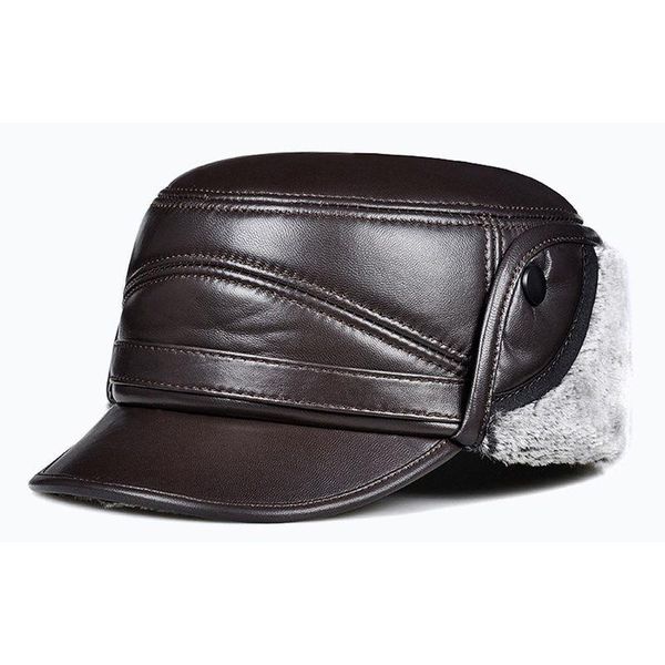 berets winter genuine leather hats cowhide keep warm earmuffs bomber caps plus velvet thicken man bone dad hat, Blue;gray
berets winter genuine leather hats cowhide keep warm earmuffs bomber caps plus velvet thicken man bone dad hat, Blue;gray