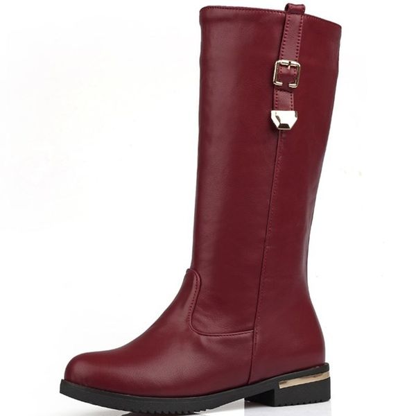 boots buckle women pu leather winter round head low-heeled solid color mid-calf ladies warm short fashion yzkt, Black
boots buckle women pu leather winter round head low-heeled solid color mid-calf ladies warm short fashion yzkt, Black