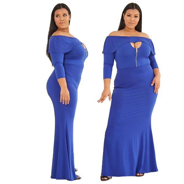 plus size elegant dresses for women party wedding long sleeve off shoulder solid maxi dress zipper deep v neck vestidos mujer casual, Black;gray
plus size elegant dresses for women party wedding long sleeve off shoulder solid maxi dress zipper deep v neck vestidos mujer casual, Black;gray