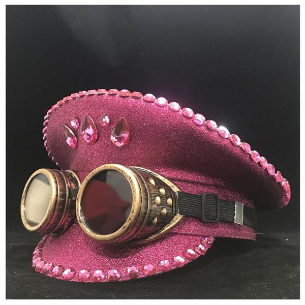 berets women steampunk pink hat with gear glasses performance military guard fascinator 3 size, Blue;gray
berets women steampunk pink hat with gear glasses performance military guard fascinator 3 size, Blue;gray