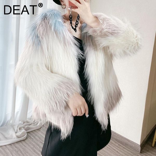 women's fur & faux deat loose contrast spliced jacket round collar cardigan long sleeve women coat fashion tide winter 2021 19d4645, Black
women's fur & faux deat loose contrast spliced jacket round collar cardigan long sleeve women coat fashion tide winter 2021 19d4645, Black