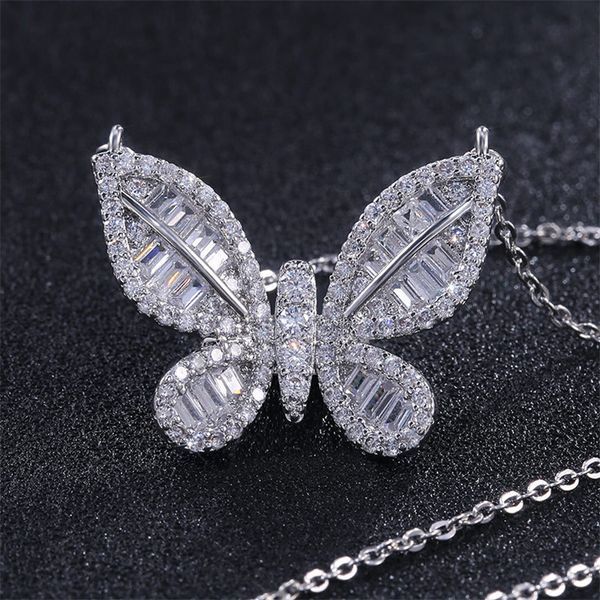 trendy butterfly pendent women necklaces chain shiny wedding engagement party necklace statement jewelry for valentines gift, Silver
trendy butterfly pendent women necklaces chain shiny wedding engagement party necklace statement jewelry for valentines gift, Silver