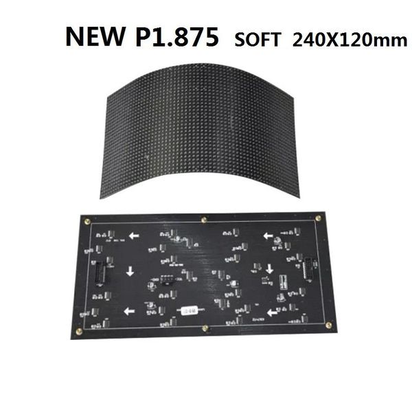 p1.875 flexible 240x120mm 128x64 pixels 32s full color rgb curved soft led display module
p1.875 flexible 240x120mm 128x64 pixels 32s full color rgb curved soft led display module