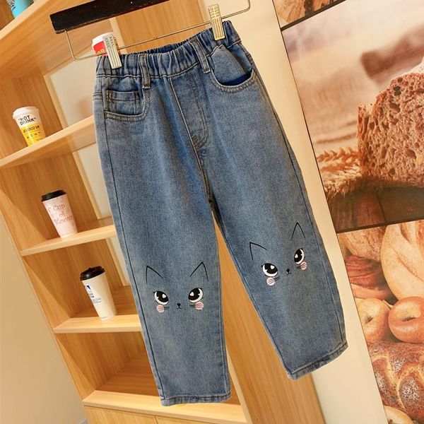 trousers girls' jeans autumn clothes children's middle and small children cats little girls pants, Blue
trousers girls' jeans autumn clothes children's middle and small children cats little girls pants, Blue