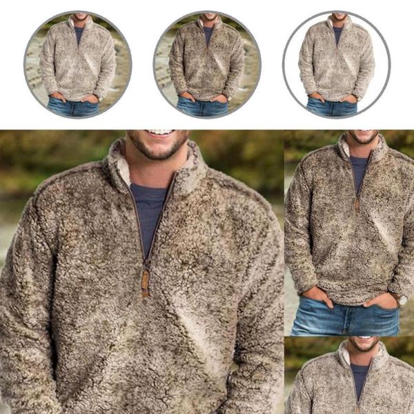 men's jackets thick casual warm anti-shrink men coat skin-friendly sweater stand collar for autumn, Black;brown
men's jackets thick casual warm anti-shrink men coat skin-friendly sweater stand collar for autumn, Black;brown