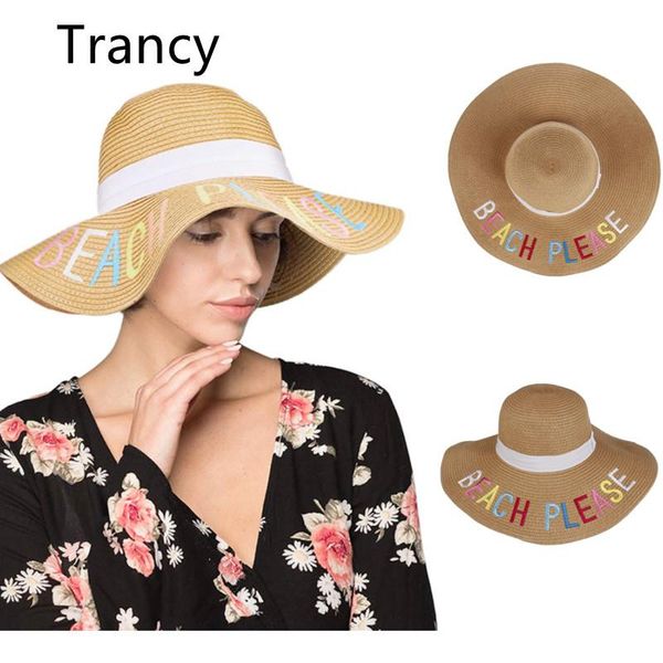 wide brim hats 2022 embroidered women's bucket hat beach letter big eaves sun foldable travel straw, Blue;gray
wide brim hats 2022 embroidered women's bucket hat beach letter big eaves sun foldable travel straw, Blue;gray