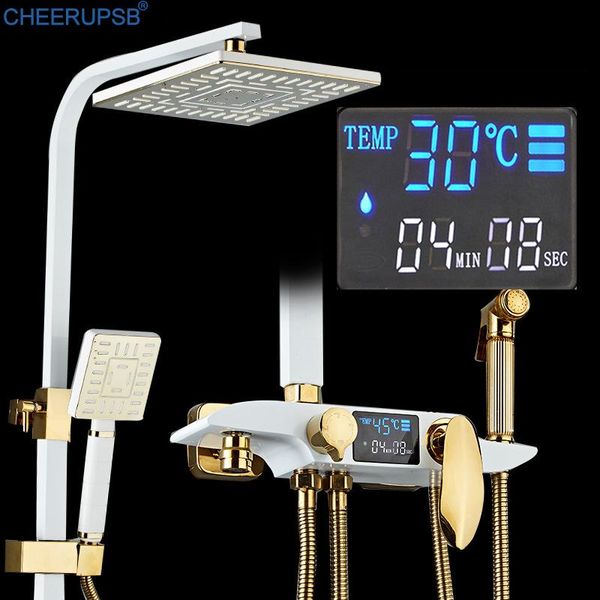 thermostatic shower set bathroom digital system wall mounted led bath faucet cold mixer spa rainfall tap brass sets
thermostatic shower set bathroom digital system wall mounted led bath faucet cold mixer spa rainfall tap brass sets