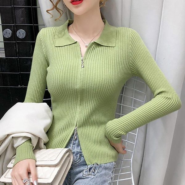 women's sweaters shintimes zipper knitted autumn pullover long sleeve slim turn-down collar sweater women striped 2021 fall korean woma, White;black
women's sweaters shintimes zipper knitted autumn pullover long sleeve slim turn-down collar sweater women striped 2021 fall korean woma, White;black