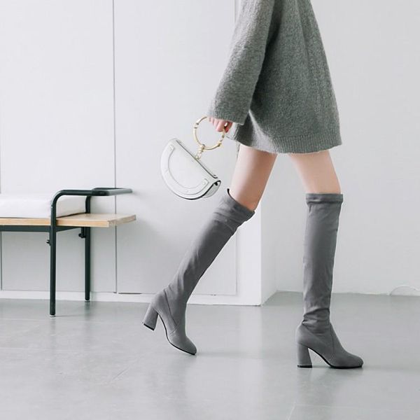 boots big size -17 thigh high knee over the women ladies pure color sleeve, Black
boots big size -17 thigh high knee over the women ladies pure color sleeve, Black
