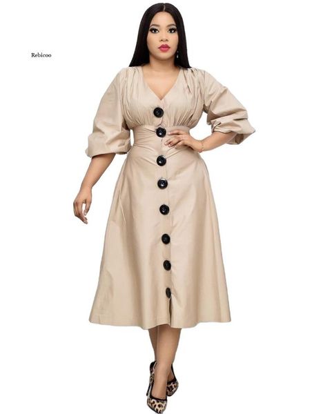 casual dresses v neck women dress button up a line three quater sleeve high waist pleat elegant office ladies classy robes spring autumn, Black;gray
casual dresses v neck women dress button up a line three quater sleeve high waist pleat elegant office ladies classy robes spring autumn, Black;gray