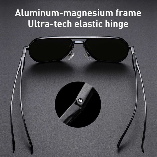 sunglasses caponi brand designer men polygons aluminum magnesium frame driving discoloration polarized lens uv400, Black
sunglasses caponi brand designer men polygons aluminum magnesium frame driving discoloration polarized lens uv400, Black