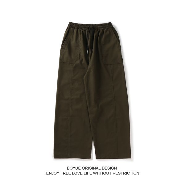 men casual pants loose solid cargo male bottoms ankle-length elastic waist simple all-match wide leg teenager fashion simple new, Black
men casual pants loose solid cargo male bottoms ankle-length elastic waist simple all-match wide leg teenager fashion simple new, Black