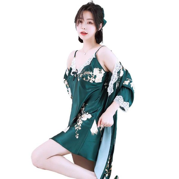 women's sleepwear summer nightdress women ice silk sling simulation nightgown thin lace spring and autumn pajamas two piece suit, Black;red
women's sleepwear summer nightdress women ice silk sling simulation nightgown thin lace spring and autumn pajamas two piece suit, Black;red
