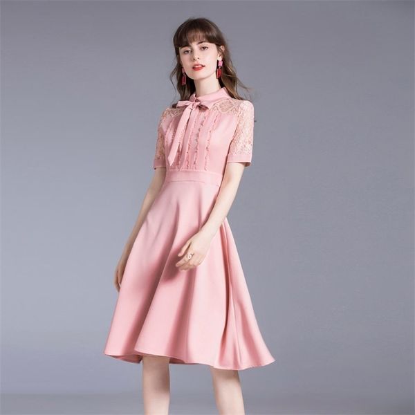 summer fashion designer pink dress women short sleeve lace patchwork ruffle vintage female bow dresses vestidos 210520, Black;gray
summer fashion designer pink dress women short sleeve lace patchwork ruffle vintage female bow dresses vestidos 210520, Black;gray