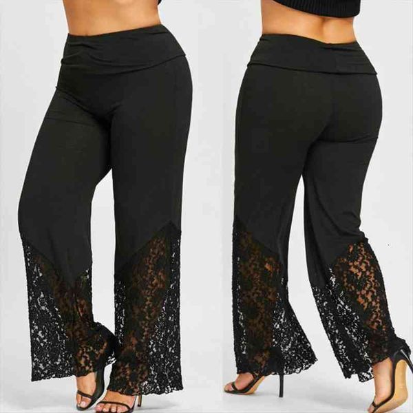 casual pants plus size solid women leggings color high waist trousers lace wide leg slim sports summer ladies clothes, Black
casual pants plus size solid women leggings color high waist trousers lace wide leg slim sports summer ladies clothes, Black