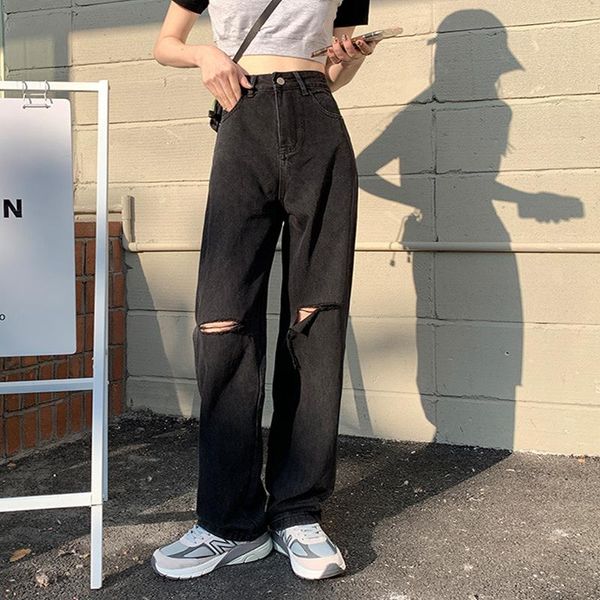 high waist jeans woman wide leg loose streetwear straight jean casual pants stretch women's retro, Blue
high waist jeans woman wide leg loose streetwear straight jean casual pants stretch women's retro, Blue