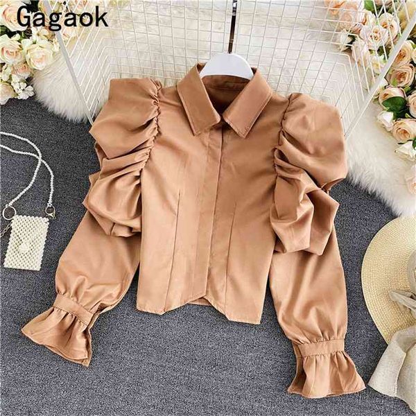 women long sleeve blouse spring autumn solid office lady short lapel slim shirt fashion chic korean wild blouses 210531, White
women long sleeve blouse spring autumn solid office lady short lapel slim shirt fashion chic korean wild blouses 210531, White