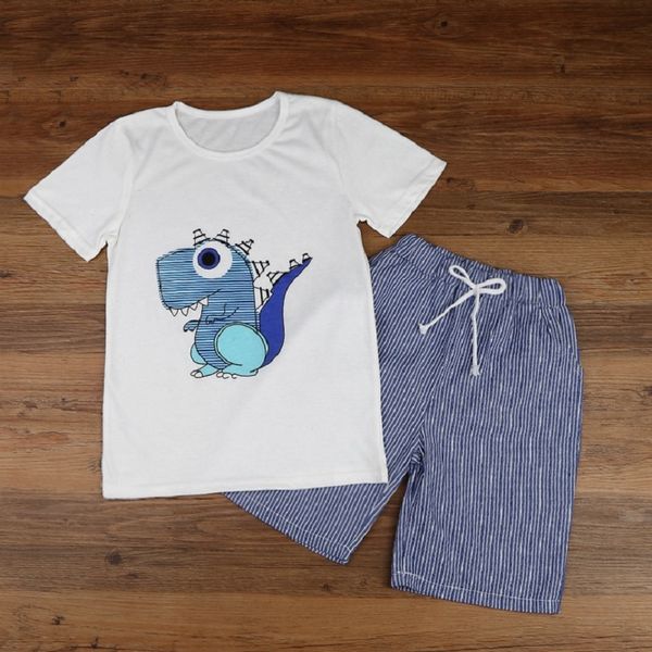 embroidery dino baby boy clothes suit summer fashion children tee shirt stripe vertical stripe shorts pants 2-pieces set t-shirt 210413, White
embroidery dino baby boy clothes suit summer fashion children tee shirt stripe vertical stripe shorts pants 2-pieces set t-shirt 210413, White